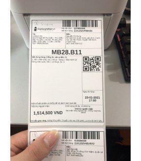 Tem dán vận đơn khổ giấy A6 TMĐT kích cỡ 100x150 ( Xấp 500 tờ )
