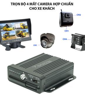 Hệ thống 4 camera giám sát hợp chuẩn nghị định 10 cho xe khách 24 chỗ đến 29 chỗ Navicom HT04ND10